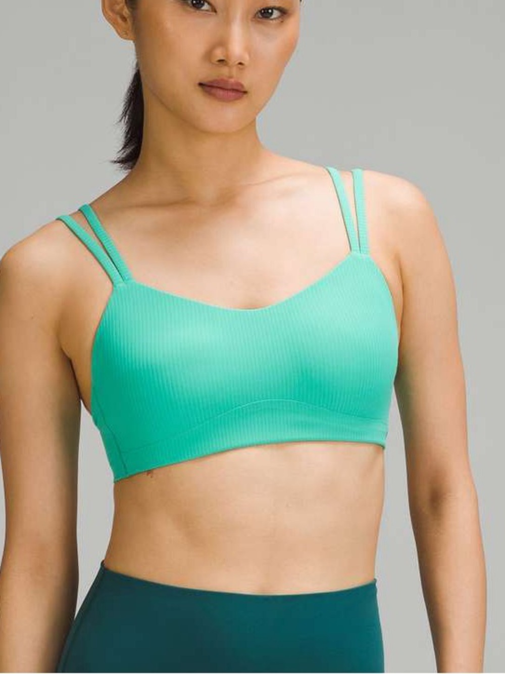 Lululemon Like a Cloud Ribbed Bra Light Support, B/C Cup - Paradise Green